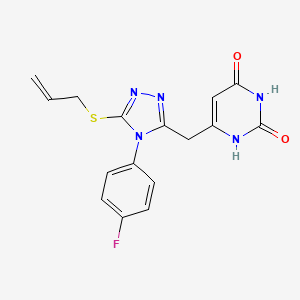 6-((5-(allylthio)-4-(4-fluorophenyl)-4H-1,2,4-triazol-3-yl)methyl)pyrimidine-2,4(1H,3H)-dione