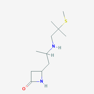 4-[2-[(2-Methyl-2-methylsulfanylpropyl)amino]propyl]azetidin-2-one