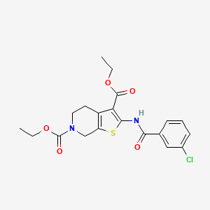 diethyl 2-(3-chlorobenzamido)-4,5-dihydrothieno[2,3-c]pyridine-3,6(7H)-dicarboxylate