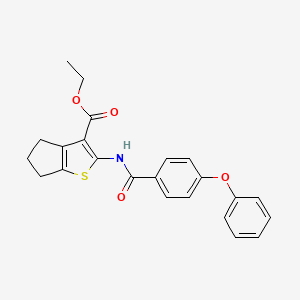 ethyl 2-(4-phenoxybenzamido)-5,6-dihydro-4H-cyclopenta[b]thiophene-3-carboxylate