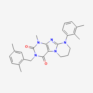 3-(2,5-dimethylbenzyl)-9-(2,3-dimethylphenyl)-1-methyl-6,7,8,9-tetrahydropyrimido[2,1-f]purine-2,4(1H,3H)-dione