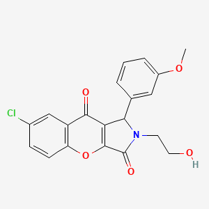 7-Chloro-2-(2-hydroxyethyl)-1-(3-methoxyphenyl)-1,2-dihydrochromeno[2,3-c]pyrrole-3,9-dione