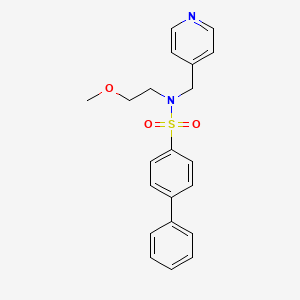 N-(2-methoxyethyl)-N-(pyridin-4-ylmethyl)-[1,1'-biphenyl]-4-sulfonamide
