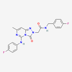 2-[5-(4-fluoroanilino)-7-methyl-3-oxo[1,2,4]triazolo[4,3-c]pyrimidin-2(3H)-yl]-N~1~-(4-fluorobenzyl)acetamide