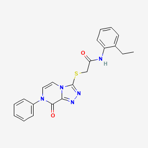 N-(2-ethylphenyl)-2-[(8-oxo-7-phenyl-[1,2,4]triazolo[4,3-a]pyrazin-3-yl)sulfanyl]acetamide