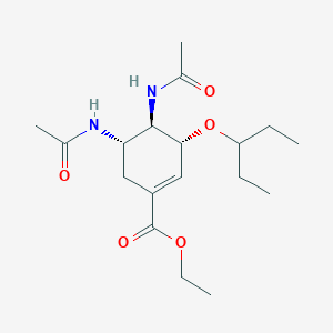 molecular formula C18H30N2O5 B2366812 Oseltamivir-acetate 