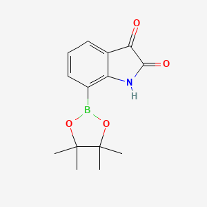 molecular formula C14H16BNO4 B2366829 7-(Tetramethyl-1,3,2-dioxaborolan-2-yl)-2,3-dihydro-1h-indole-2,3-dione CAS No. 2281899-15-6