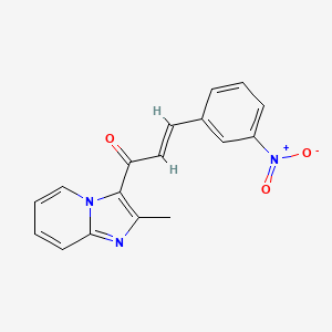 molecular formula C17H13N3O3 B2366838 (E)-1-(2-methylimidazo[1,2-a]pyridin-3-yl)-3-(3-nitrophenyl)-2-propen-1-one CAS No. 861209-05-4
