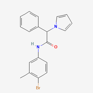 molecular formula C19H17BrN2O B2366864 N-(4-bromo-3-methylphenyl)-2-phenyl-2-(1H-pyrrol-1-yl)acetamide CAS No. 1351590-48-1