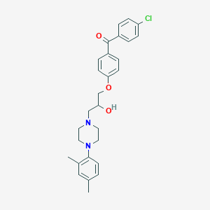 (4-Chlorophenyl)(4-(3-(4-(2,4-dimethylphenyl)piperazin-1-yl)-2-hydroxypropoxy)phenyl)methanone