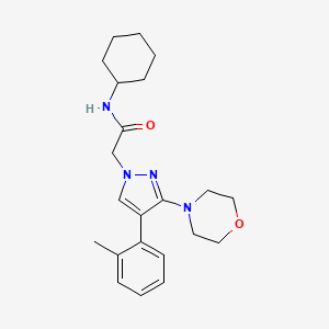 N-cyclohexyl-2-(3-morpholino-4-(o-tolyl)-1H-pyrazol-1-yl)acetamide