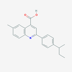 molecular formula C21H21NO2 B2366888 2-(4-Sec-butylphenyl)-6-methylquinoline-4-carboxylic acid CAS No. 492442-13-4