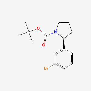 molecular formula C15H20BrNO2 B2366889 (S)-tert-Butyl 2-(3-bromophenyl)pyrrolidine-1-carboxylate CAS No. 2061996-90-3
