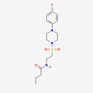 N-(2-((4-(4-fluorophenyl)piperazin-1-yl)sulfonyl)ethyl)butyramide