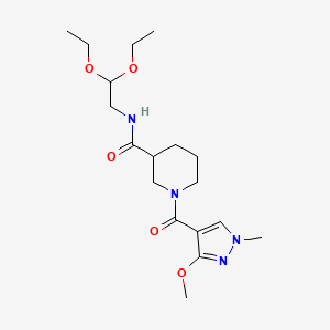 N-(2,2-diethoxyethyl)-1-(3-methoxy-1-methyl-1H-pyrazole-4-carbonyl)piperidine-3-carboxamide