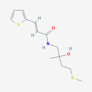 (E)-N-(2-hydroxy-2-methyl-4-(methylthio)butyl)-3-(thiophen-2-yl)acrylamide