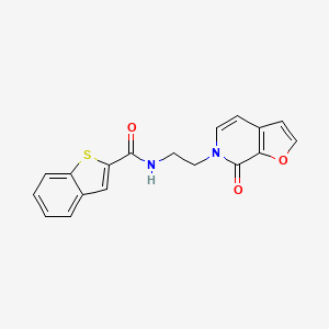 molecular formula C18H14N2O3S B2366900 N-(2-(7-oxofuro[2,3-c]pyridin-6(7H)-yl)ethyl)benzo[b]thiophene-2-carboxamide CAS No. 2034352-58-2