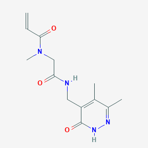 N-[2-[(3,4-Dimethyl-6-oxo-1H-pyridazin-5-yl)methylamino]-2-oxoethyl]-N-methylprop-2-enamide