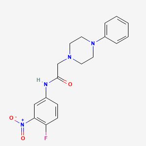 molecular formula C18H19FN4O3 B2366913 N-(4-fluoro-3-nitrophenyl)-2-(4-phenylpiperazin-1-yl)acetamide CAS No. 720667-97-0
