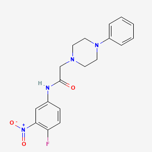 N-(4-fluoro-3-nitrophenyl)-2-(4-phenylpiperazin-1-yl)acetamide