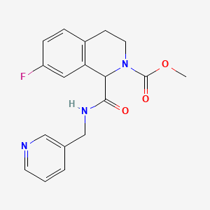 molecular formula C18H18FN3O3 B2366922 methyl 7-fluoro-1-((pyridin-3-ylmethyl)carbamoyl)-3,4-dihydroisoquinoline-2(1H)-carboxylate CAS No. 1396627-64-7