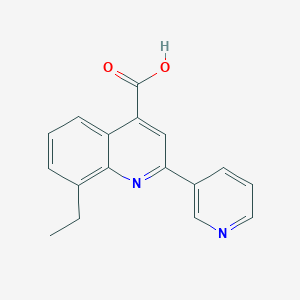 molecular formula C17H14N2O2 B2366943 8-Ethyl-2-pyridin-3-ylquinoline-4-carboxylic acid CAS No. 774587-14-3