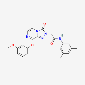 molecular formula C22H21N5O4 B2366951 N-(3,5-dimethylphenyl)-2-(8-(3-methoxyphenoxy)-3-oxo-[1,2,4]triazolo[4,3-a]pyrazin-2(3H)-yl)acetamide CAS No. 1251619-10-9