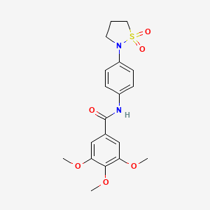 molecular formula C19H22N2O6S B2366979 N-[4-(1,1-dioxo-1lambda6,2-thiazolidin-2-yl)phenyl]-3,4,5-trimethoxybenzamide CAS No. 946214-92-2