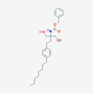 molecular formula C27H39NO4 B023670 2-(Benzyloxycarbonyl)amino-2-[2-(4-octylphenyl)ethyl]-1,3-propanediol CAS No. 402616-41-5