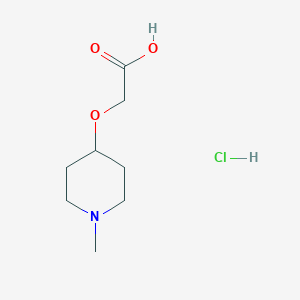 molecular formula C8H16ClNO3 B2367002 2-[(1-Methylpiperidin-4-yl)oxy]acetic acid hydrochloride CAS No. 1955515-62-4