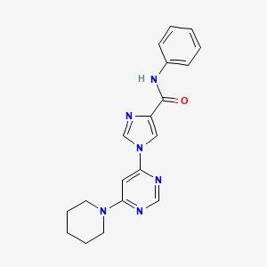 molecular formula C19H20N6O B2367008 N-phenyl-1-[6-(piperidin-1-yl)pyrimidin-4-yl]-1H-imidazole-4-carboxamide CAS No. 1251605-41-0
