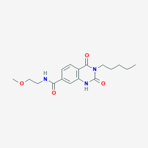 molecular formula C17H23N3O4 B2367046 N-(2-methoxyethyl)-2,4-dioxo-3-pentyl-1,2,3,4-tetrahydroquinazoline-7-carboxamide CAS No. 892263-50-2
