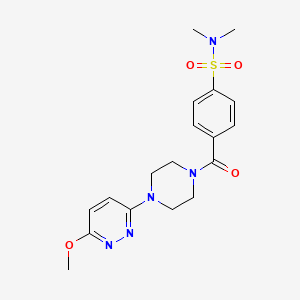 B2367087 4-(4-(6-methoxypyridazin-3-yl)piperazine-1-carbonyl)-N,N-dimethylbenzenesulfonamide CAS No. 946283-42-7