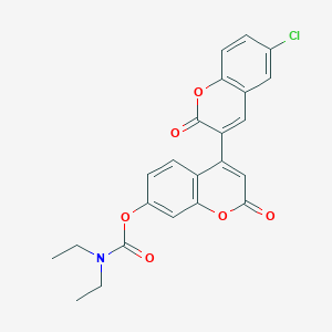 B2367099 6-chloro-2,2'-dioxo-2H,2'H-3,4'-bichromen-7'-yl diethylcarbamate CAS No. 869079-08-3