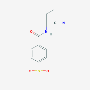 molecular formula C13H16N2O3S B2367100 N-(1-cyano-1-methylpropyl)-4-methanesulfonylbenzamide CAS No. 1281281-35-3