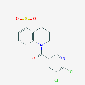 (5,6-Dichloropyridin-3-yl)-(5-methylsulfonyl-3,4-dihydro-2H-quinolin-1-yl)methanone