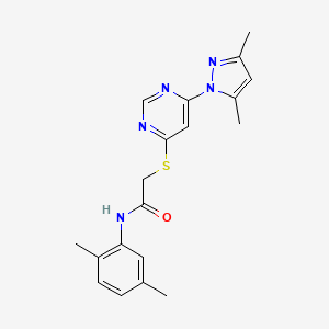 2-((6-(3,5-dimethyl-1H-pyrazol-1-yl)pyrimidin-4-yl)thio)-N-(2,5-dimethylphenyl)acetamide