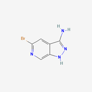 molecular formula C6H5BrN4 B2367107 5-Bromo-1H-pyrazolo[3,4-c]pyridin-3-amine CAS No. 1824324-42-6