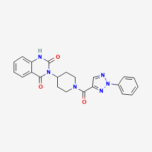 3-(1-(2-phenyl-2H-1,2,3-triazole-4-carbonyl)piperidin-4-yl)quinazoline-2,4(1H,3H)-dione