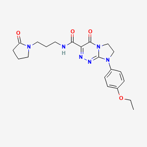 8-(4-ethoxyphenyl)-4-oxo-N-(3-(2-oxopyrrolidin-1-yl)propyl)-4,6,7,8-tetrahydroimidazo[2,1-c][1,2,4]triazine-3-carboxamide