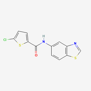 molecular formula C12H7ClN2OS2 B2367120 N-(benzo[d]thiazol-5-yl)-5-chlorothiophene-2-carboxamide CAS No. 941966-27-4