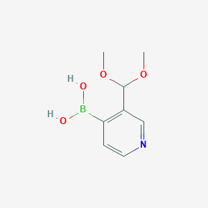 molecular formula C8H12BNO4 B2367130 3-(Dimethoxymethyl)pyridine-4-boronic acid CAS No. 2377605-93-9
