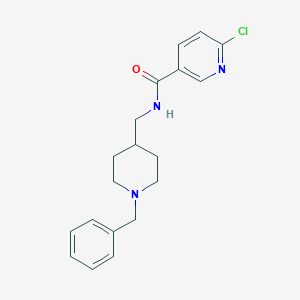 molecular formula C19H22ClN3O B2367173 N-[(1-Benzylpiperidin-4-yl)methyl]-6-chloropyridine-3-carboxamide CAS No. 2022146-48-9