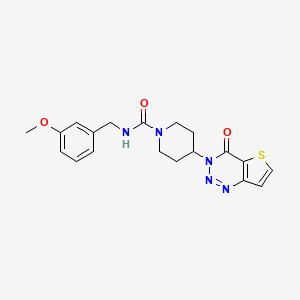 molecular formula C19H21N5O3S B2367175 N-(3-methoxybenzyl)-4-(4-oxothieno[3,2-d][1,2,3]triazin-3(4H)-yl)piperidine-1-carboxamide CAS No. 2034381-68-3