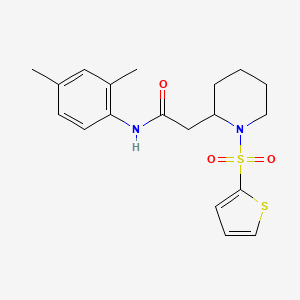 molecular formula C19H24N2O3S2 B2367195 N-(2,4-dimethylphenyl)-2-(1-(thiophen-2-ylsulfonyl)piperidin-2-yl)acetamide CAS No. 1105236-81-4