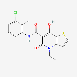molecular formula C17H15ClN2O3S B2367206 N-(3-chloro-2-methylphenyl)-4-ethyl-7-hydroxy-5-oxo-4H,5H-thieno[3,2-b]pyridine-6-carboxamide CAS No. 1251695-79-0