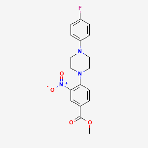 molecular formula C18H18FN3O4 B2367213 methyl 4-[4-(4-fluorophenyl)piperazin-1-yl]-3-nitrobenzoate CAS No. 478246-25-2