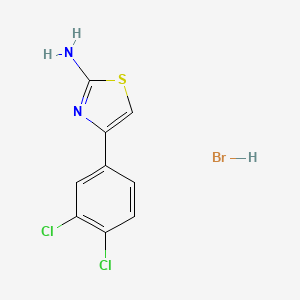 molecular formula C9H7BrCl2N2S B2367232 4-(3,4-Dichlorophenyl)-1,3-thiazole-2-ylamine hydrobromide CAS No. 136382-06-4
