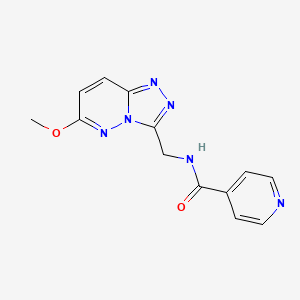 molecular formula C13H12N6O2 B2367254 N-((6-methoxy-[1,2,4]triazolo[4,3-b]pyridazin-3-yl)methyl)isonicotinamide CAS No. 2034325-65-8