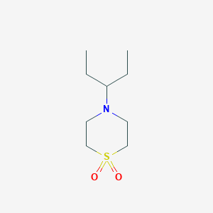 molecular formula C9H19NO2S B2367262 4-Pentan-3-yl-1,4-thiazinane 1,1-dioxide CAS No. 866041-16-9